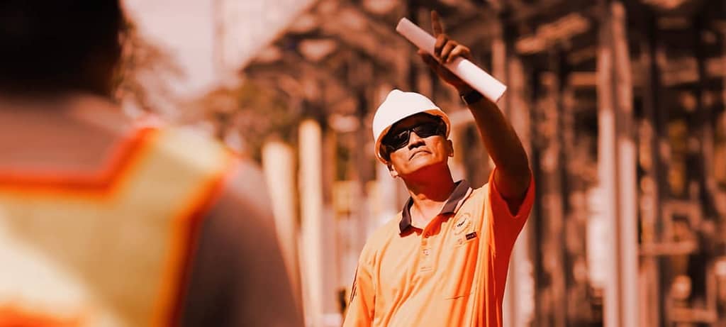 Major Projects worker on site